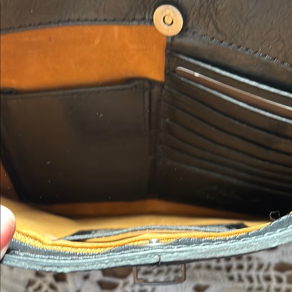 Patricia Nash Black Leather Studded Handbag - Picture 7 of 9